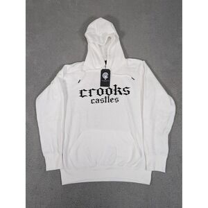 Crooks & Castles Hoodie Mens‎ Medium White Pullover Streetwear New Graphic Logo